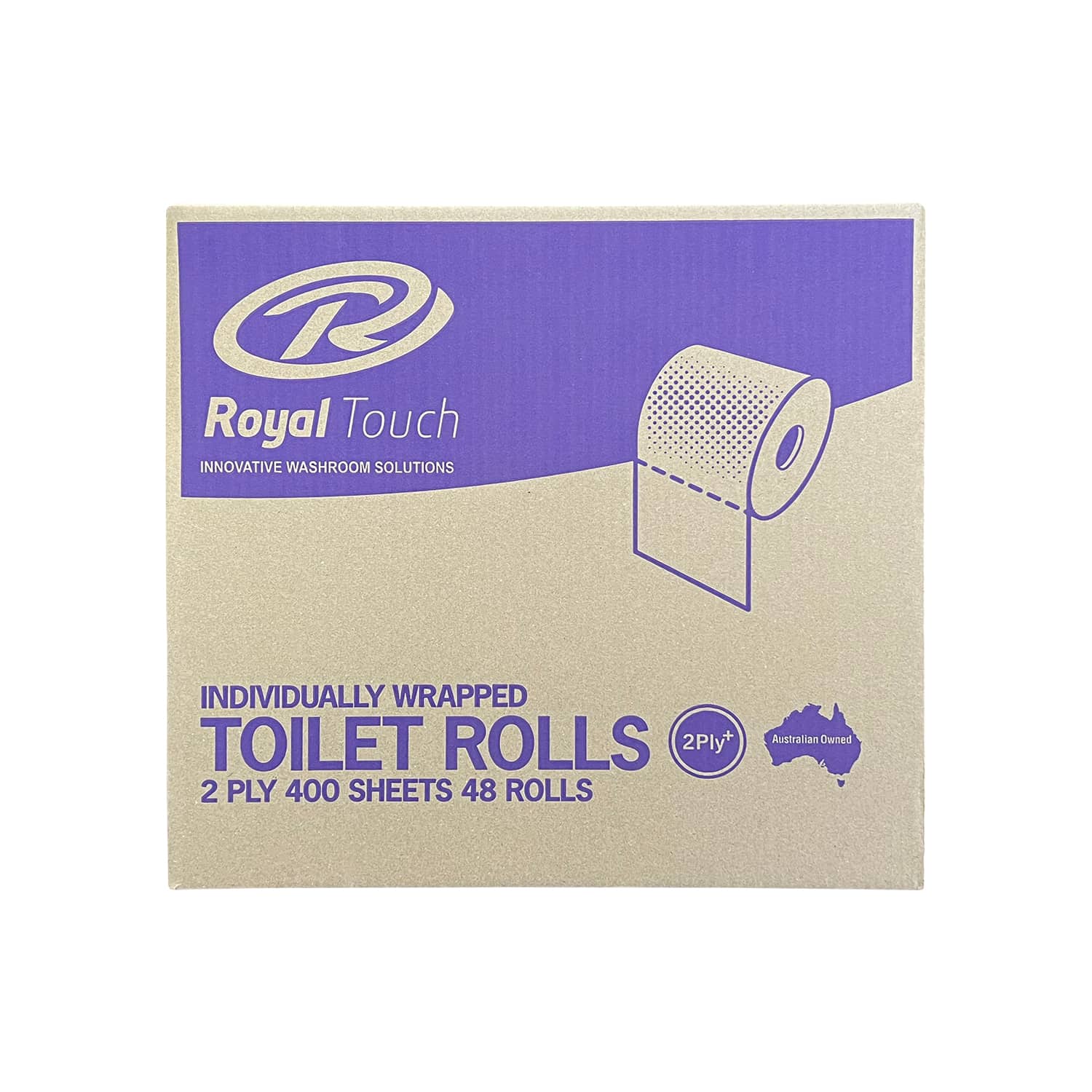 Carton Of Individually Wrapped 2Ply 400 Sheet Toilet Rolls