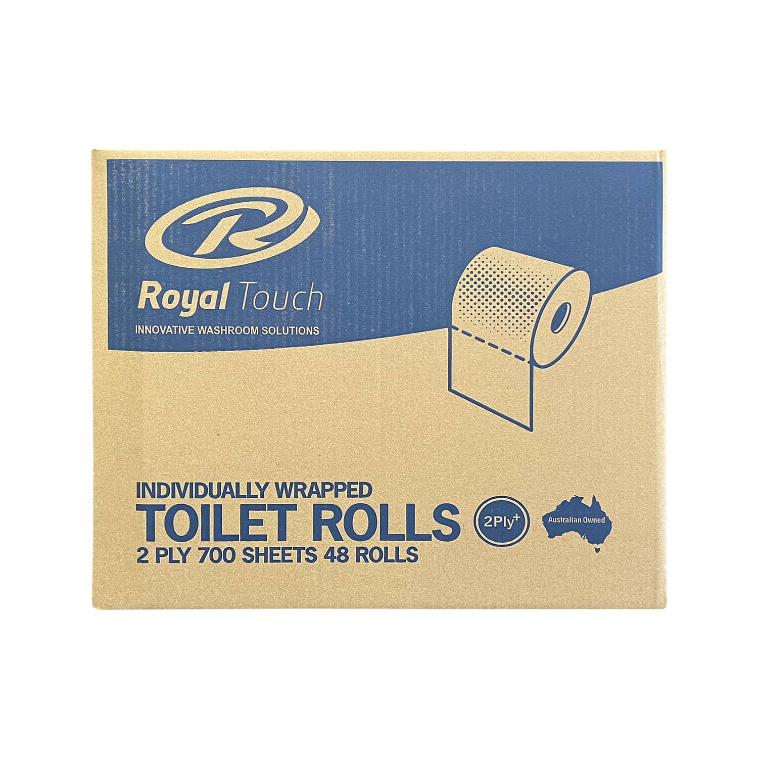 Carton Of Individually Wrapped 2Ply 700 Sheet Toilet Rolls